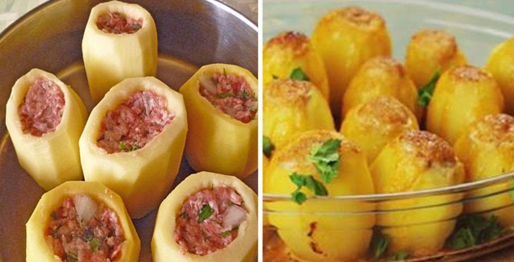 Cartofi umpluți cu carne tocată - Te lingi pe degete de buni ce sunt